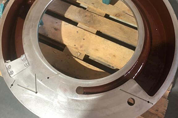 vacuüm wang gecoat met Belzona.